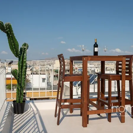 22sqm Tiny Homm Rooftop Flat & Patio Acropolis View Athens