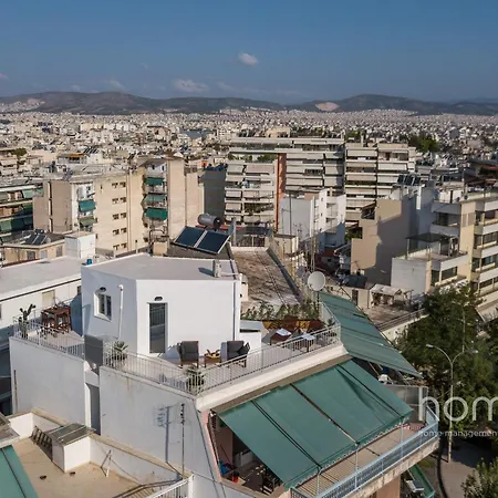22sqm Tiny Homm Rooftop Flat & Patio Acropolis View *
