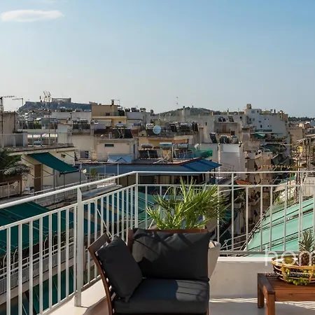 22sqm Tiny Homm Rooftop Flat & Patio Acropolis View Apartment Athens