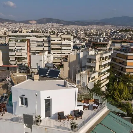 Apartment 22sqm Tiny Homm Rooftop Flat & Patio Acropolis View Athens
