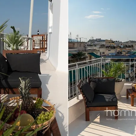 Apartment 22sqm Tiny Homm Rooftop Flat & Patio Acropolis View *